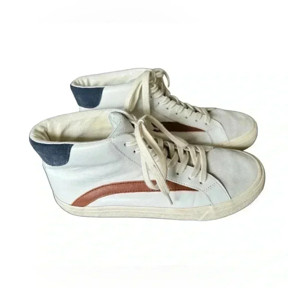 Madewell Sidewalk High-Top Sneakers in Colorblock unisex women’s 8 mens 6.5